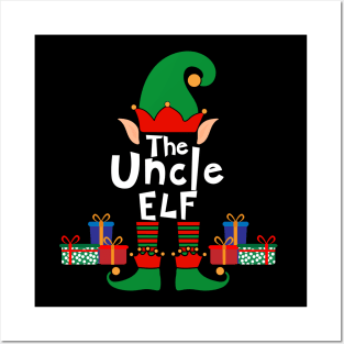 Funny Family Matching Christmas Uncle Elf Posters and Art